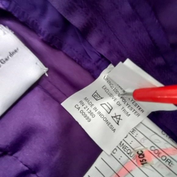 MoriLee Madeline Gardner Jeweled One Shoulder Purple Empire Waist Evening Gown 8 - Picture 15 of 16